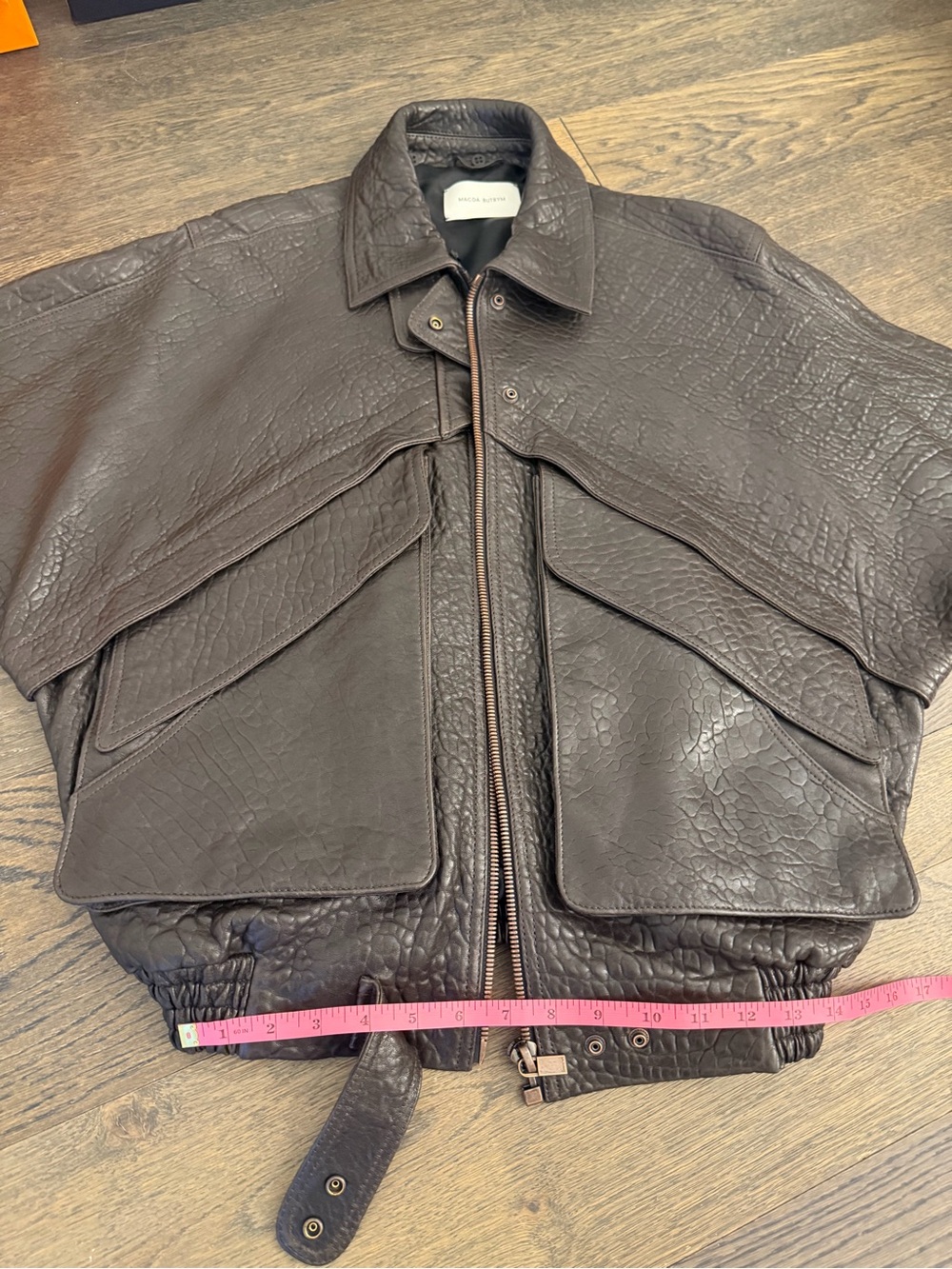 Magda Butrym chocolate brown leather jacket 36 - Picture 4 of 12